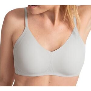 Honeylove Womens Gray Silhouette Wireless Full Coverage Neckline Size 2X